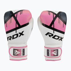 Rękawice bokserskie damskie RDX BGR-F7 biało-różowe BGR-F7P
