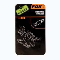 Krętliki karpiowe Fox International Edges Micro Rig Swivels czarne CAC538