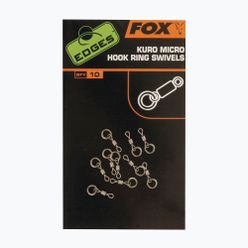 Krętliki karpiowe Fox International Edges Kuro Micro Hook Ring Swivels srebrne CAC586