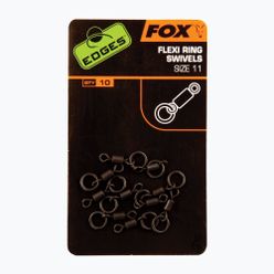 Krętliki karpiowe Fox International Edges Flexi Ring Swivel czarne CAC609