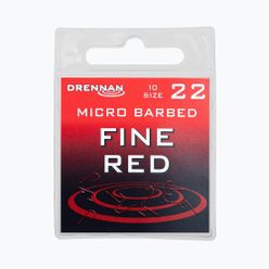 Haczyki spławikowe Drennan Fine Red 10 szt. czerwone HSFR022