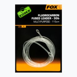 Przypon karpiowy FFox International Fluorocarbon Fused leader 30 lb - No Swivel 115 cm transparentny CAC720