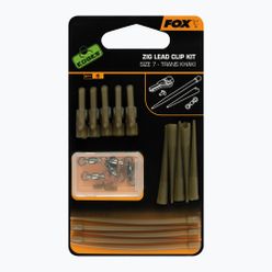 Bezpieczny klips Fox Zig Lead Clip Kit 5 szt. Trans Khaki CAC722