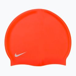 Czepek pływacki dziecięcy Nike Solid Silicone pomarańczowy TESS0106-618