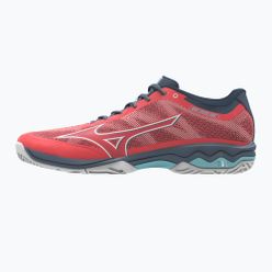 Buty do tenisa damskie Mizuno Wave Exceed Light CC Fierry Coral 2/White/China Blue 61GC222158