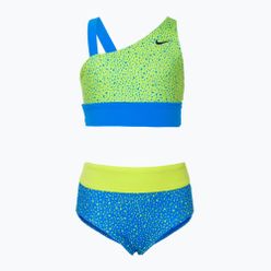 Strój kąpielowy dwuczęściowy dziecięcy Nike Water Dots Asymmetrical bikini niebieski NESSC725