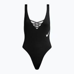 Strój pływacki jednoczęściowy damski Nike Sneakerkini U-Back czarny NESSC254