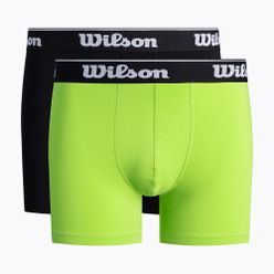 Bokserki męskie Wilson 2 pack czarne/zielone W875V-270M