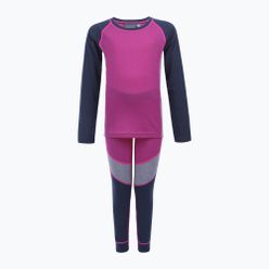 Bielizna termoaktywna dziecięca Color Kids Ski Underwear Colorblock różowo-czarna 740777.5885