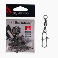 Agrafki z krętlikami baryłkowymi Mikado 10 szt. czarne HX3030-006
