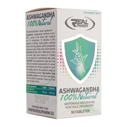 Ashwaganda 100% Real Pharm wydolność 90 tabletek 707437