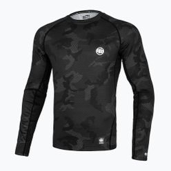Rashguard longsleeve męski Pitbull West Coast Net Camo 2 Rash black camo