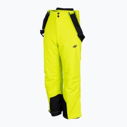 Spodnie narciarskie dziecięce 4F żółte HJZ22-JSPMN001