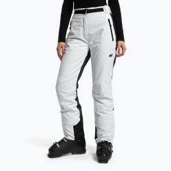 Spodnie narciarskie damskie 4F biało-czarne H4Z22-SPDN006