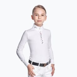 Koszula konkursowa dziecięca FERA Equestrian biała z motylkami 3.1
