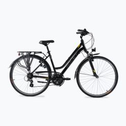 Rower trekkingowy damski Romet Gazela czarno-żółty R23A-TRE-28-19-2869A