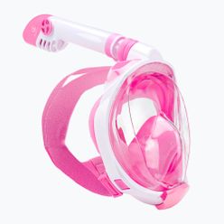 Maska pełnotwarzowa do snorkelingu dziecięca AQUASTIC różowa SMK-01R