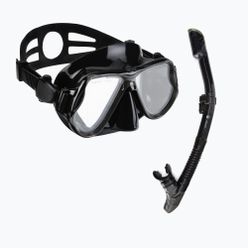 Zestaw do snorkelingu AQUASTIC Maska + Fajka czarny MSA-01C