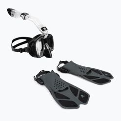 Zestaw do snorkelingu AQUASTIC Maska + Fajka czarny SMFK-01SC
