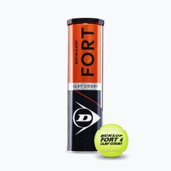 Piłki tenisowe Dunlop Fort Clay Court 4B 18 x 4 szt. żółte 601318