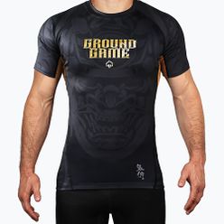 Rashguard męski Ground Game Oni Samurai czarny 22RASHSSSAM3