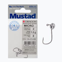 Główka Jigowa Mustad Micro 3 szt. rozmiar 2 srebrna PDF-729-015-002