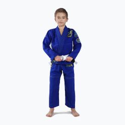 GI do brazylijskiego jiu-jitsu dla dzieci Ground Game Junior 3.0 niebieskie GIJUN3BLU00
