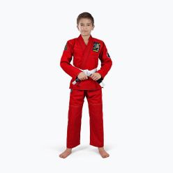 GI do brazylijskiego jiu-jitsu dla dzieci Ground Game Junior 3.0 czerwone GIJUN3RED02
