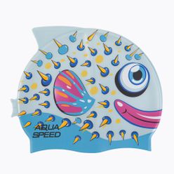 Czepek pływacki AQUA-SPEED Zoo Fish 02 biało-niebieski 115
