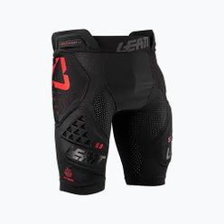 Spodenki rowerowe z ochraniaczami męskie Leatt Impact 3DF 5.0 czarno-czerwone 5019000321