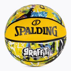 Piłka do koszykówki Spalding Graffiti 7 zielono-żółta 2000049338