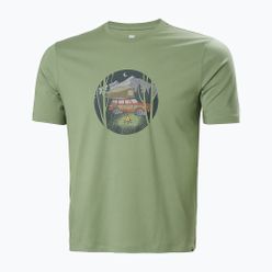 Koszulka trekkingowa męska Helly Hansen F2F Organic Cotton 2.0 zielona 63340_406