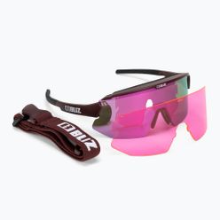 Okulary rowerowe Bliz Breeze Small S3+S1 matt burgundy / brown rose multi /pink 52212-44