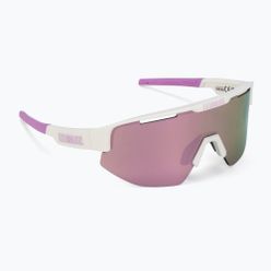 Okulary rowerowe Bliz Matrix matt white purple logo/brown pink multi