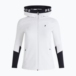 Bluza trekkingowa damska Peak Performance Rider Zip Hood biało-czarna G78834020