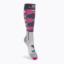 Skarpety narciarskie damskie X-Socks Ski Control 4.0 szaro-różowe XSSSKCW19W