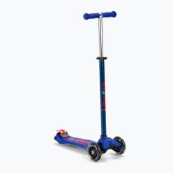 Hulajnoga trójkołowa dziecięca Micro Maxi Deluxe LED niebieska MMD067
