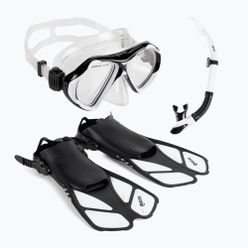 Zestaw do nurkowania Mares ABC Quest Travel Set maska + fajka + płetwy biało-czarny 410797