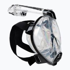 Maska pełnotwarzowa do snorkelingu Cressi Duke Dry bezbarwno-czarna XDT000050