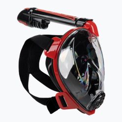 Maska pełnotwarzowa do snorkelingu Cressi Duke Dry czarno-czerwona XDT005058