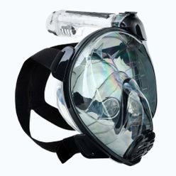 Maska pełnotwarzowa do snorkelingu Cressi Duke Dry czarno-szara XDT060050