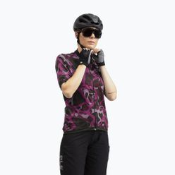 Koszulka rowerowa damska Alé Woodland czarno-fioletowa L22185494