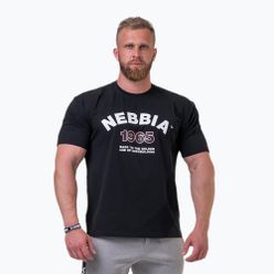 Koszulka treningowa męska NEBBIA Golden Era czarna 1920130