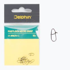 Agrafka spinningowa Delphin Fastlock Micro Snap 10 szt. srebrna 969C04100