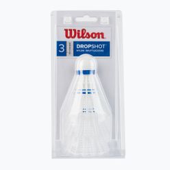 Lotki do badmintona Wilson Dropshot Clamshel 3 szt. białe WRT6048WH+
