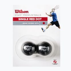 Piłki do squasha Wilson Staff Squash Ball Red Dot 2 szt. czarne WRT617700+