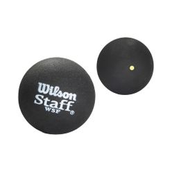Piłki do squasha Wilson Staff Squash Ball Yel Dot 2 szt. czarne WRT617800+