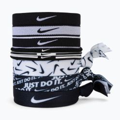 Opaski na głowę Nike Mixed Hairbands 9 szt. biało-czarne NI-N.000.3537