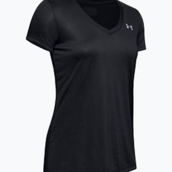Koszulka treningowa damska Under Armour Tech SSV - Solid czarno-srebrna 1255839