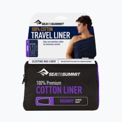 Wkładka do śpiwora Sea to Summit Premium Cotton Travel Liner - Mummy granatowa AMUMMYOSNB